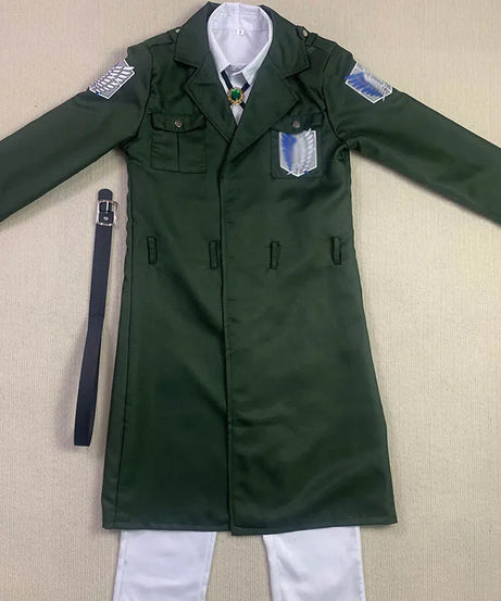 Shingekii No Kyojin Freedom Legion Green Cloak Cosplay Cape with Necklace for Anime Fans