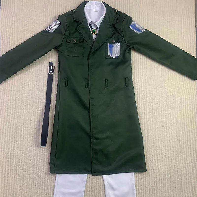 Shingekii No Kyojin Freedom Legion Green Cloak Cosplay Cape with Necklace for Anime Fans