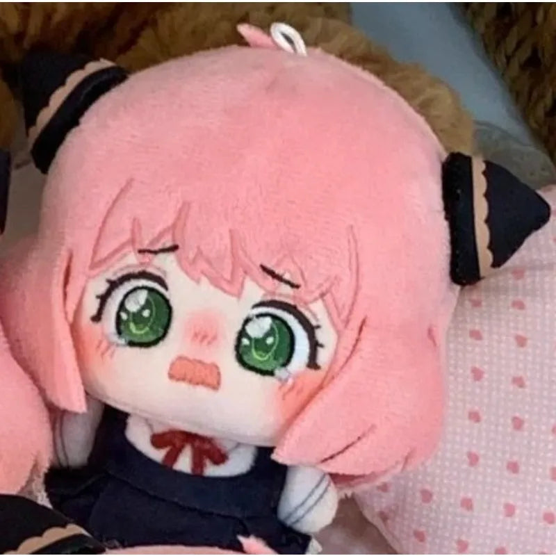 10cm Anime Spy X Family Anya Forger Cute Cotton Doll Fan Made Plush Toy Stuffed Doll Birthday Gift for Fans Decorative Supplies