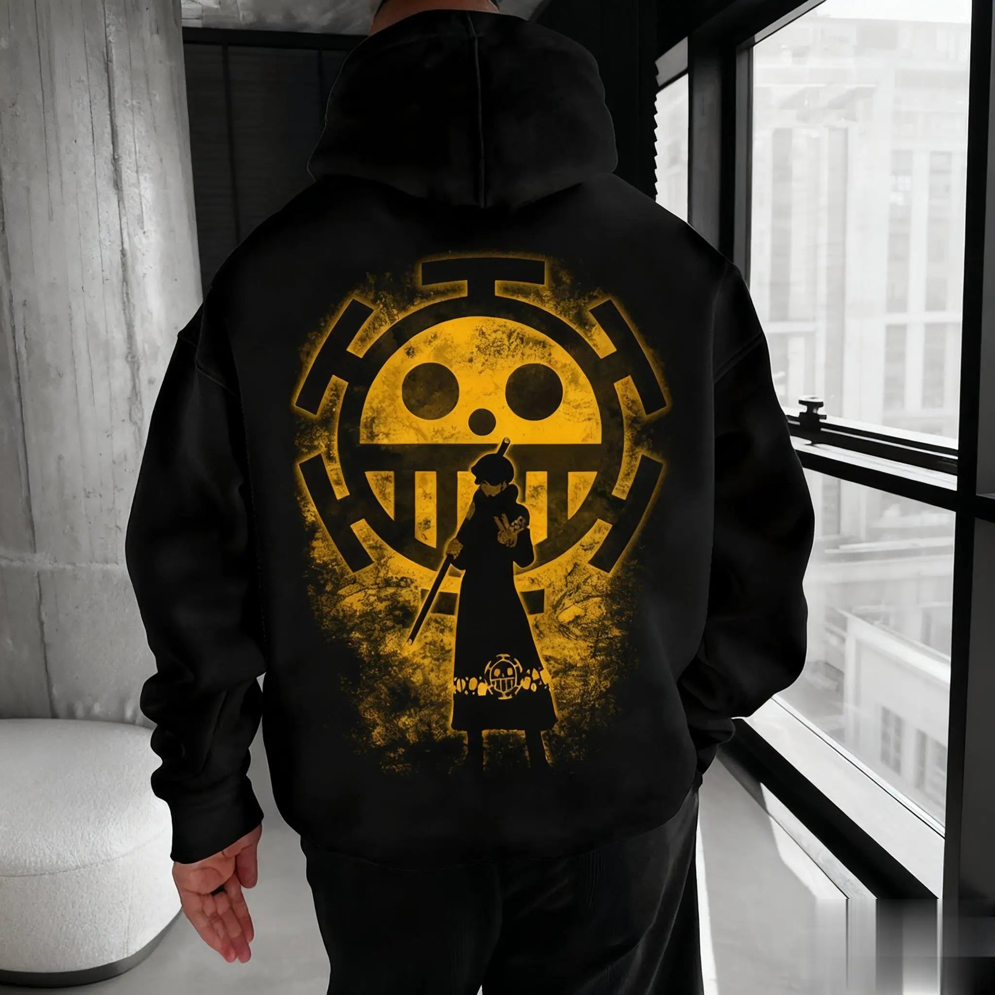 Unisex Oversized One Piece Anime Hoodie Men Women Pullover Sweatshirt Graphic Print Casual Streetwear Autumn New Fashion Y2k
