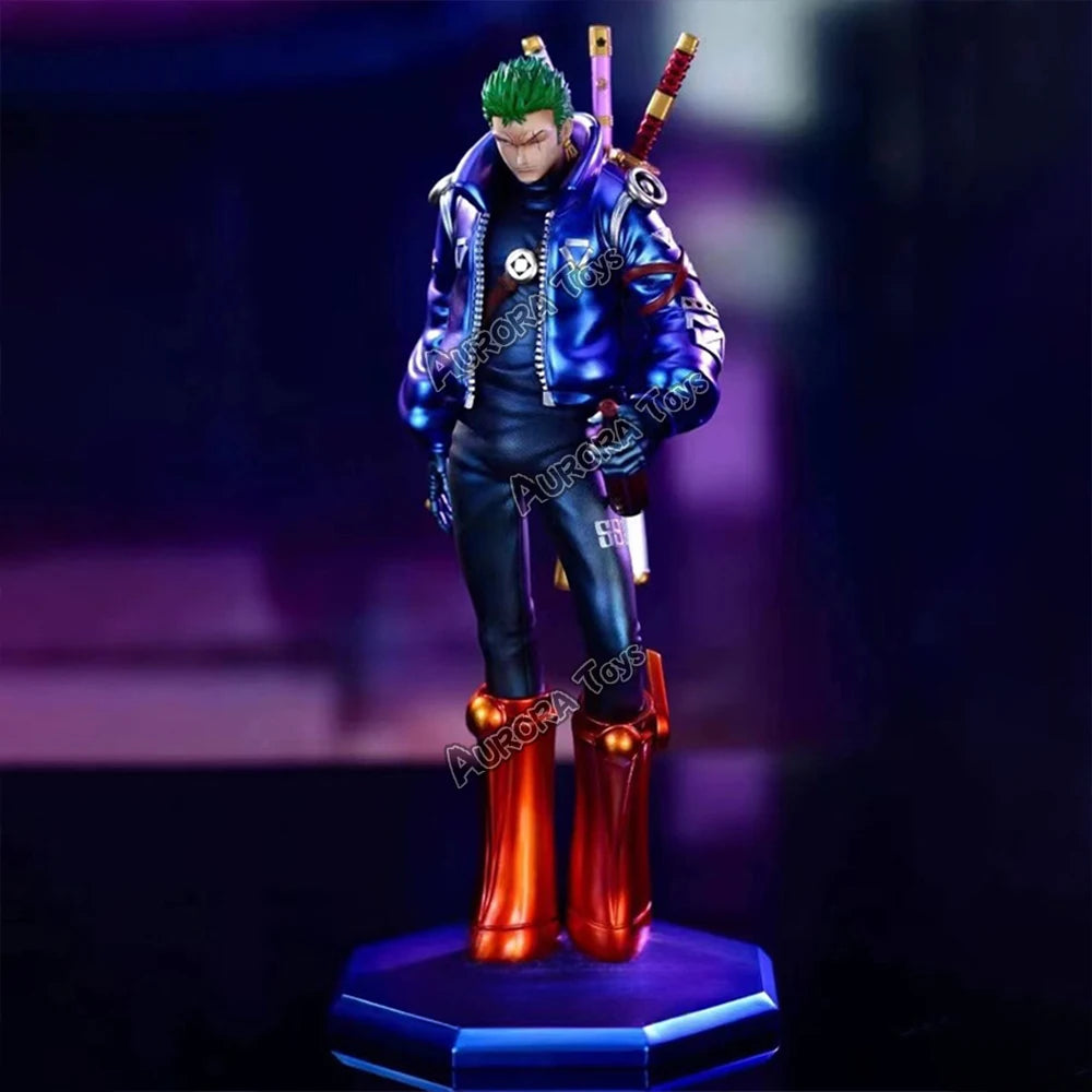 9.44in/24cm Anime One Piece Figure Egghead Zoro Figure PVC Action Figures Collection Model Toys