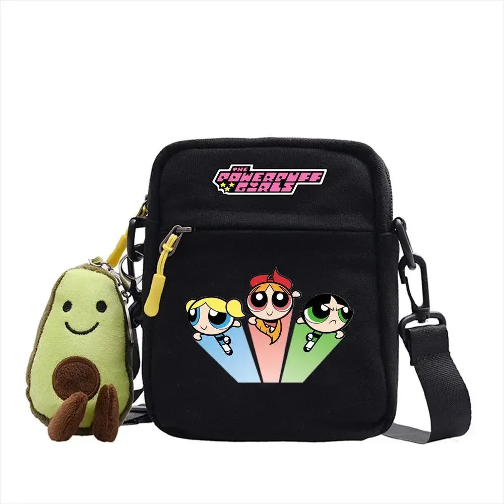 The Powerpuff Girls children's cute student versatile shoulder bag personality casual crossbody bag holiday gift kawaii
