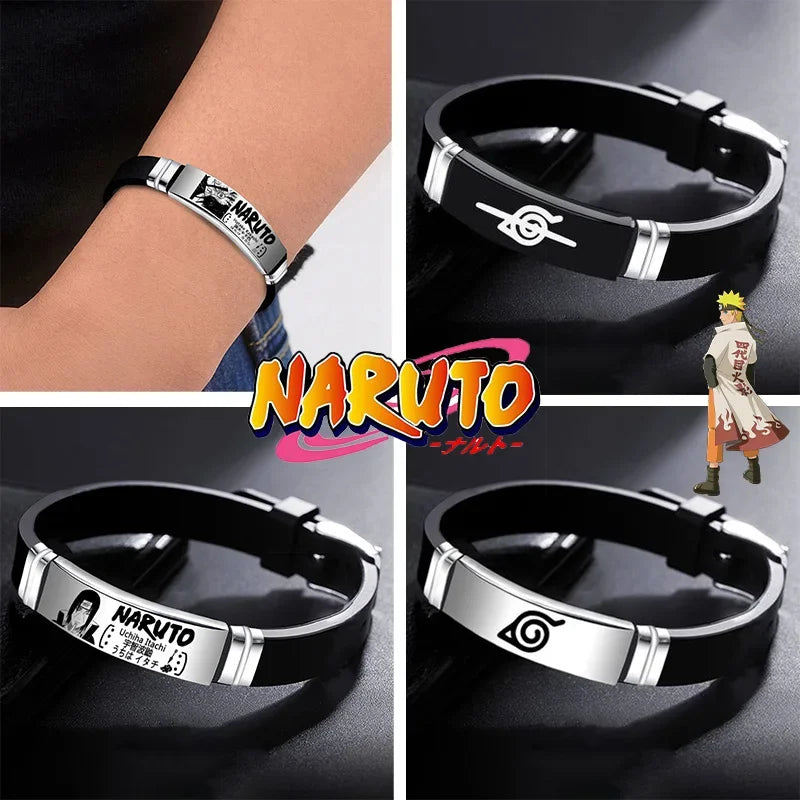 Naruto Kakashi Bracelet Stainless Steel Men's Women's Jewelry Pendant Charm Couple Bracelets for Lover Friend Women Gifts New
