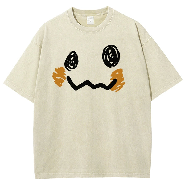 Pokémon Vintage-Washed Graphic T-Shirt — Unisex Oversized Tee