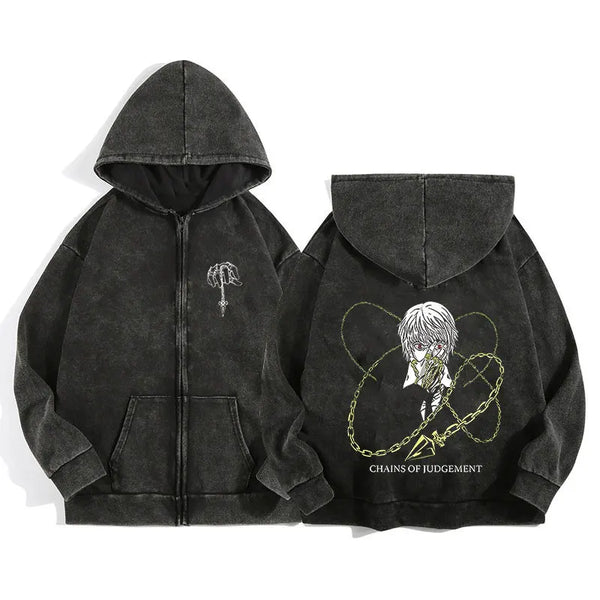 Hunter x Hunter Zip-Up Hoodie — Unisex Streetwear