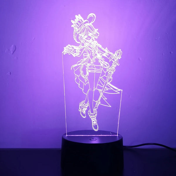 Genshin Impact Furina 3D LED Lamp — Acrylic Night Light