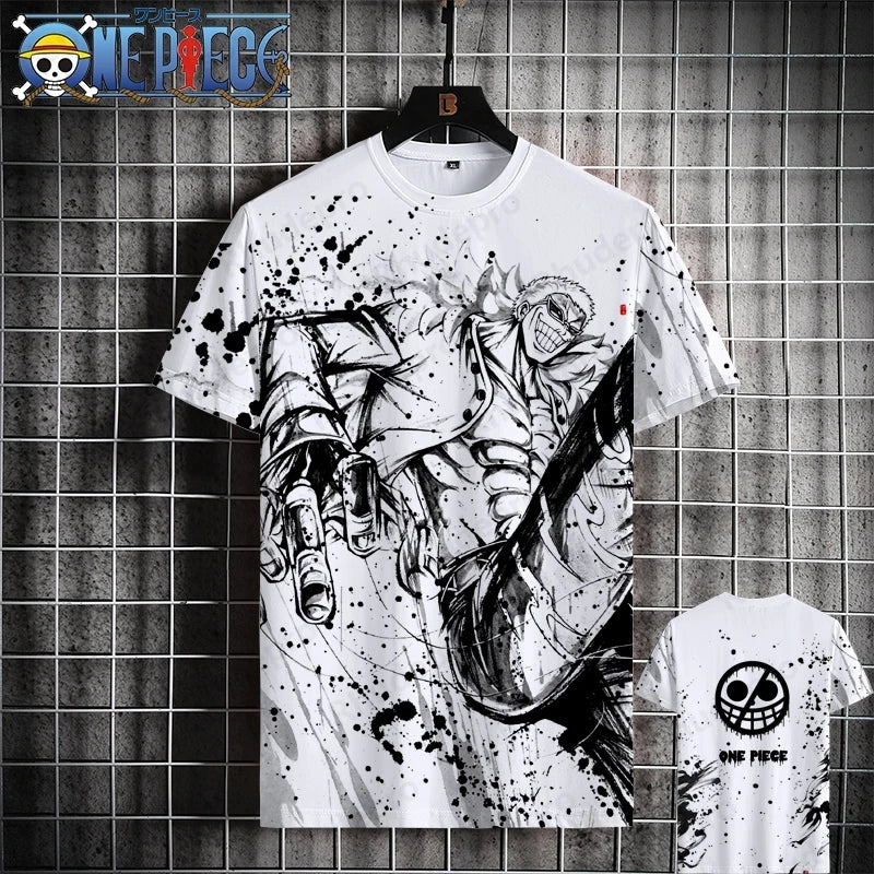 Luffy One Piece 3D Printed T-Shirt – Unisex Summer Anime Tee