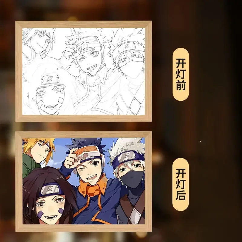 Naruto LED Night Light – Kakashi, Sasuke & Madara Anime Bedroom Lamp Gift