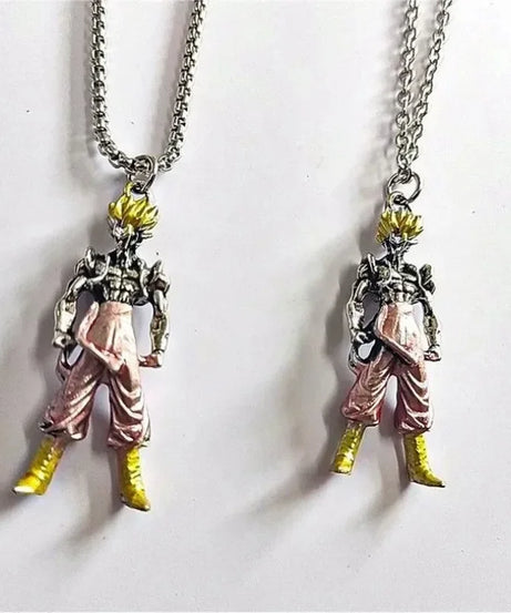 Dragon Ball Animation Peripheral Super Saiyan Goku Necklace Pendant Creative Couple Fashion Pendant Decorative Gift Wholesale