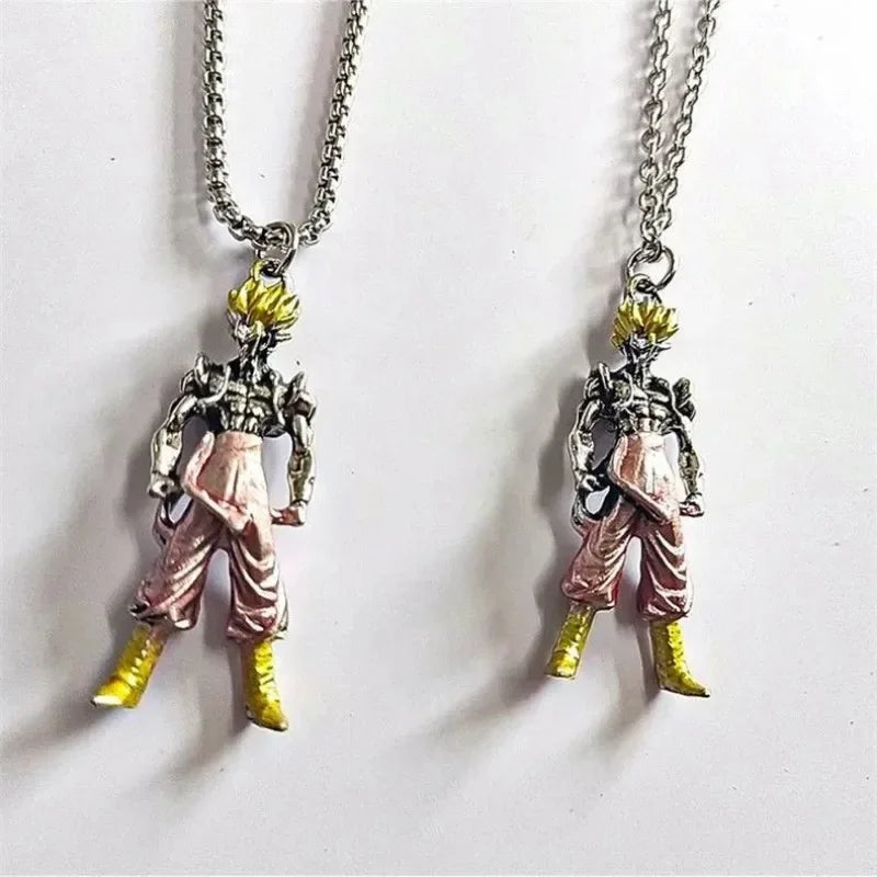 Dragon Ball Animation Peripheral Super Saiyan Goku Necklace Pendant Creative Couple Fashion Pendant Decorative Gift Wholesale