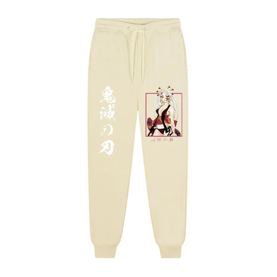 Anime Demon Slayer printed trousers men's comfortable fleece pants jogging men's trousers casual versatile sweatpants S-3XL