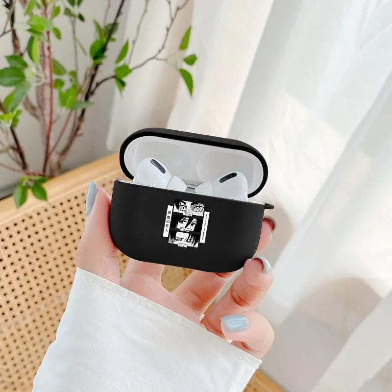 Attack On Titan Anime Earphone Cover For Apple Airpods 1 2 Case Wireless Bluetooth For air pods pro Soft Silicon Cases