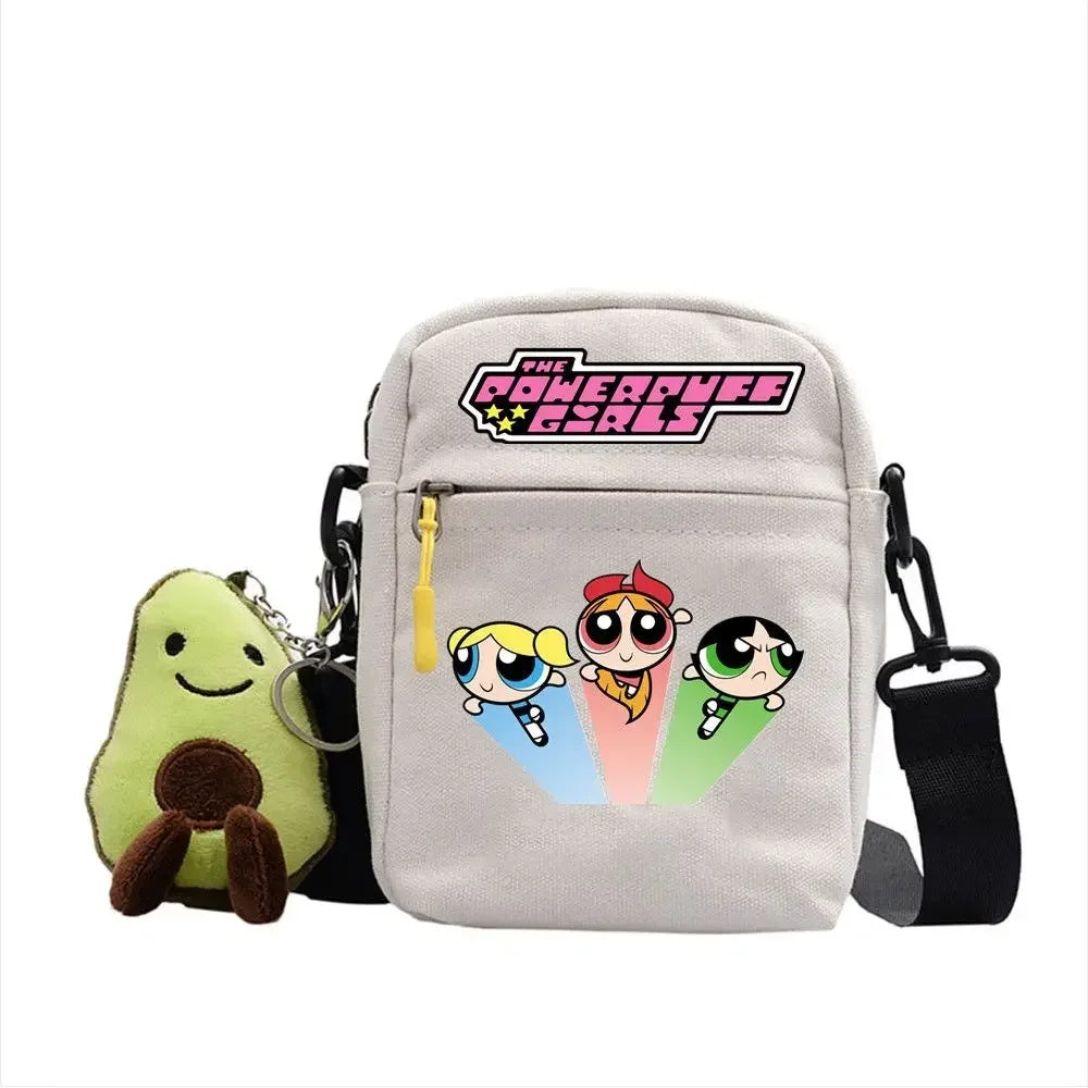 The Powerpuff Girls children's cute student versatile shoulder bag personality casual crossbody bag holiday gift kawaii