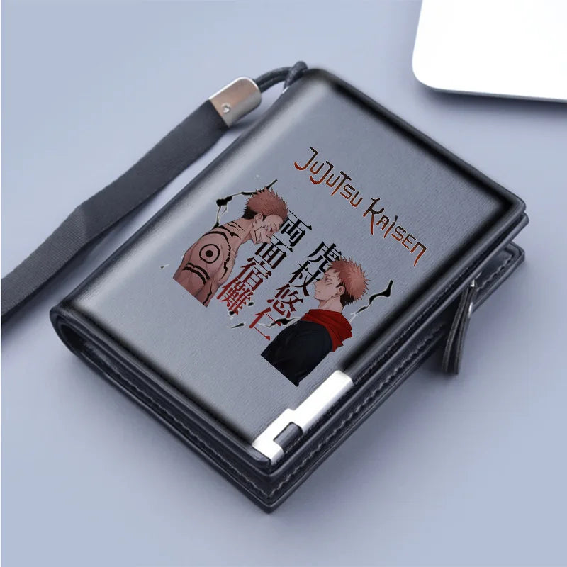Jujutsu Kaisen Wallet Anime Coin Purse Men Credit Card Holder Boy Student Fashion Short Trifold Money Key Storage Pouch
