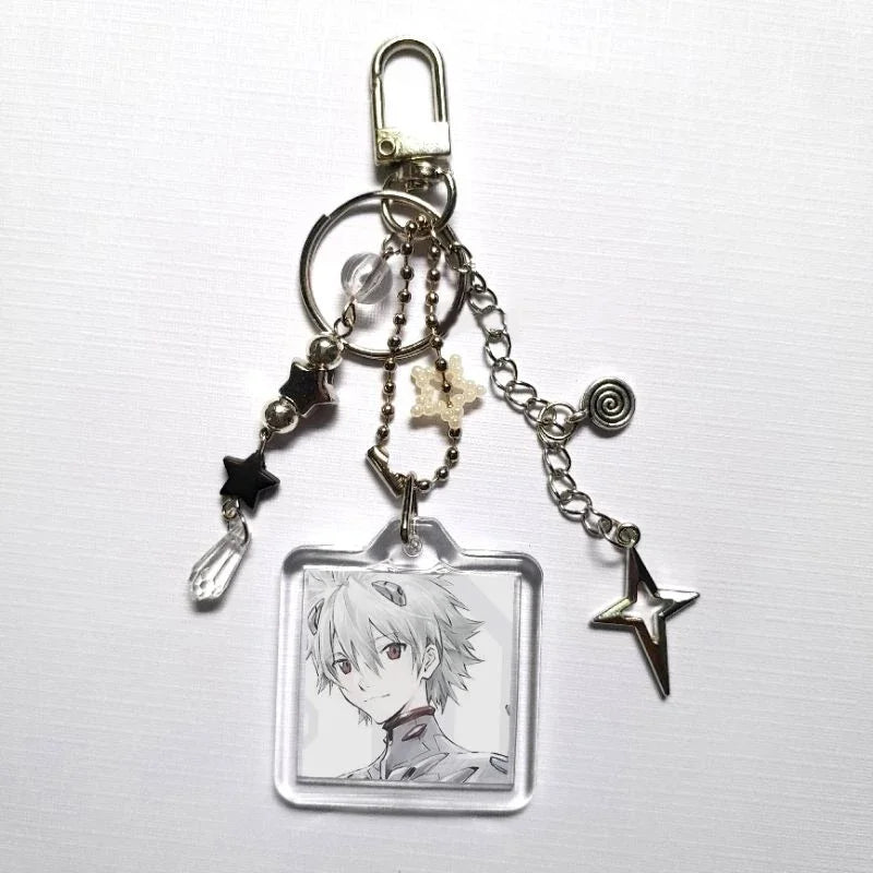 Reading table! Keychain New Century Evangelion Anime