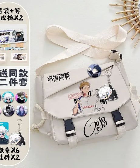 Jujutsu Kaisen Shoulder Bag – Cute Anime Messenger Bag for Students & Fans