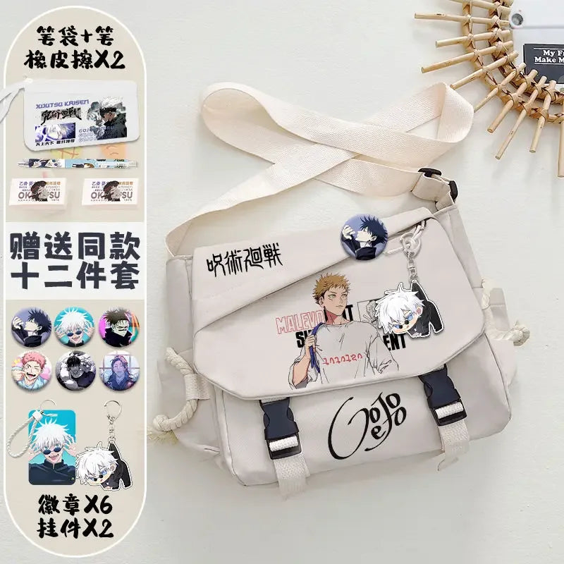 Jujutsu Kaisen Shoulder Bag – Cute Anime Messenger Bag for Students & Fans