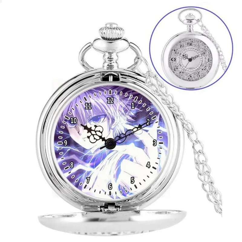 Anime two-dimensional full-time hunter pocket watch Killua Kura pickup Xiaojie personality necklace watch holiday gift