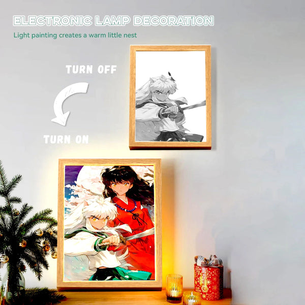 Inuyasha LED Light Frame — Anime Night Lamp