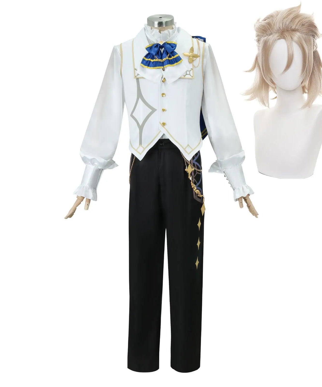 Genshin Impact Cosplay Albedo symphony concert Costume Wig shawl shirt accessories handsome  Halloween Christmas Uniform