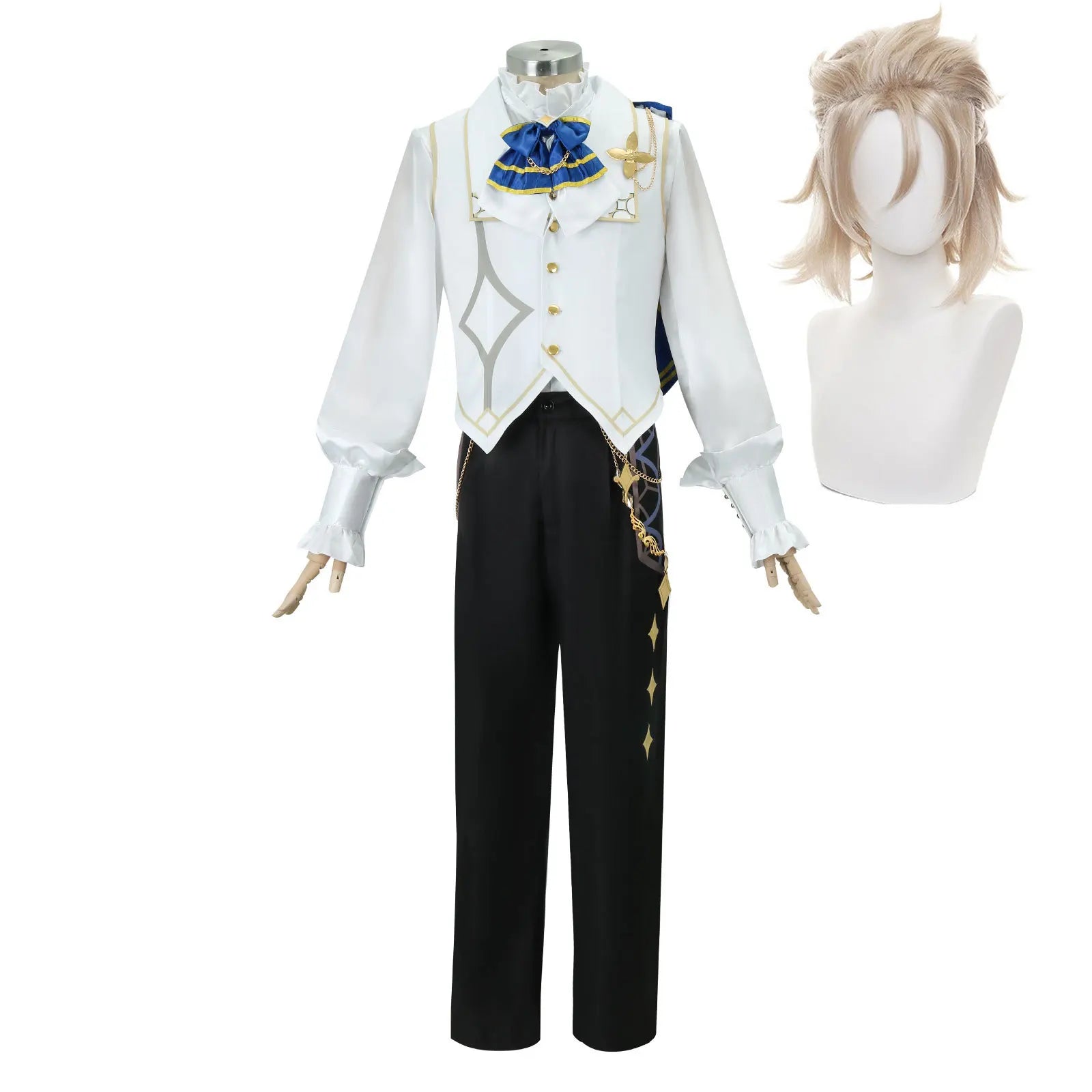 Genshin Impact Cosplay Albedo symphony concert Costume Wig shawl shirt accessories handsome  Halloween Christmas Uniform