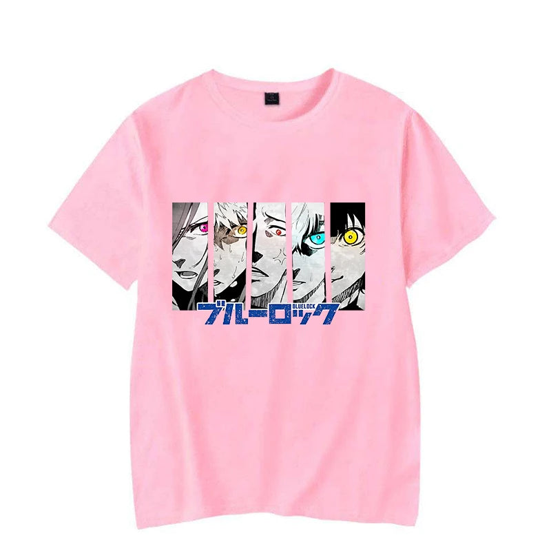 New Anime BLUE LOCK Printing T Shirt Fashion Men/Women Tops Tees Summer Cool Loose Short Sleeve