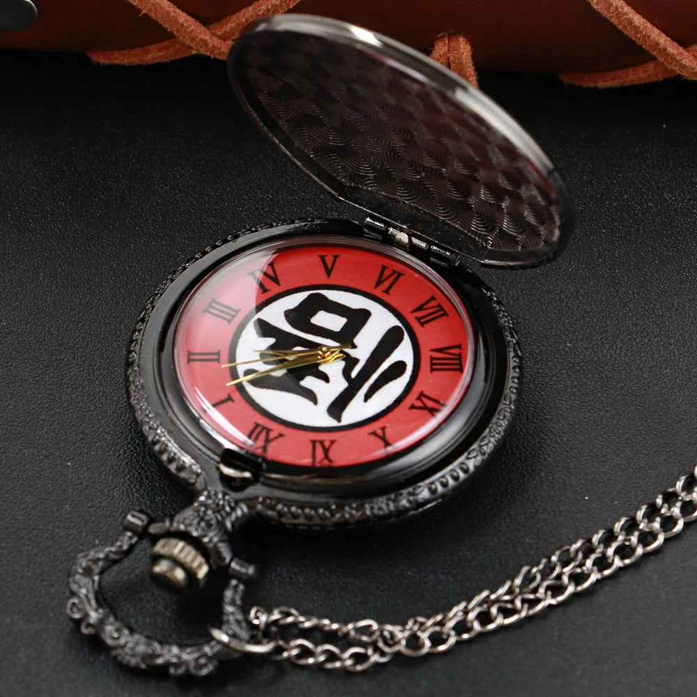 Goku Pocket Watch – Retro Quartz Necklace for Anime Fans