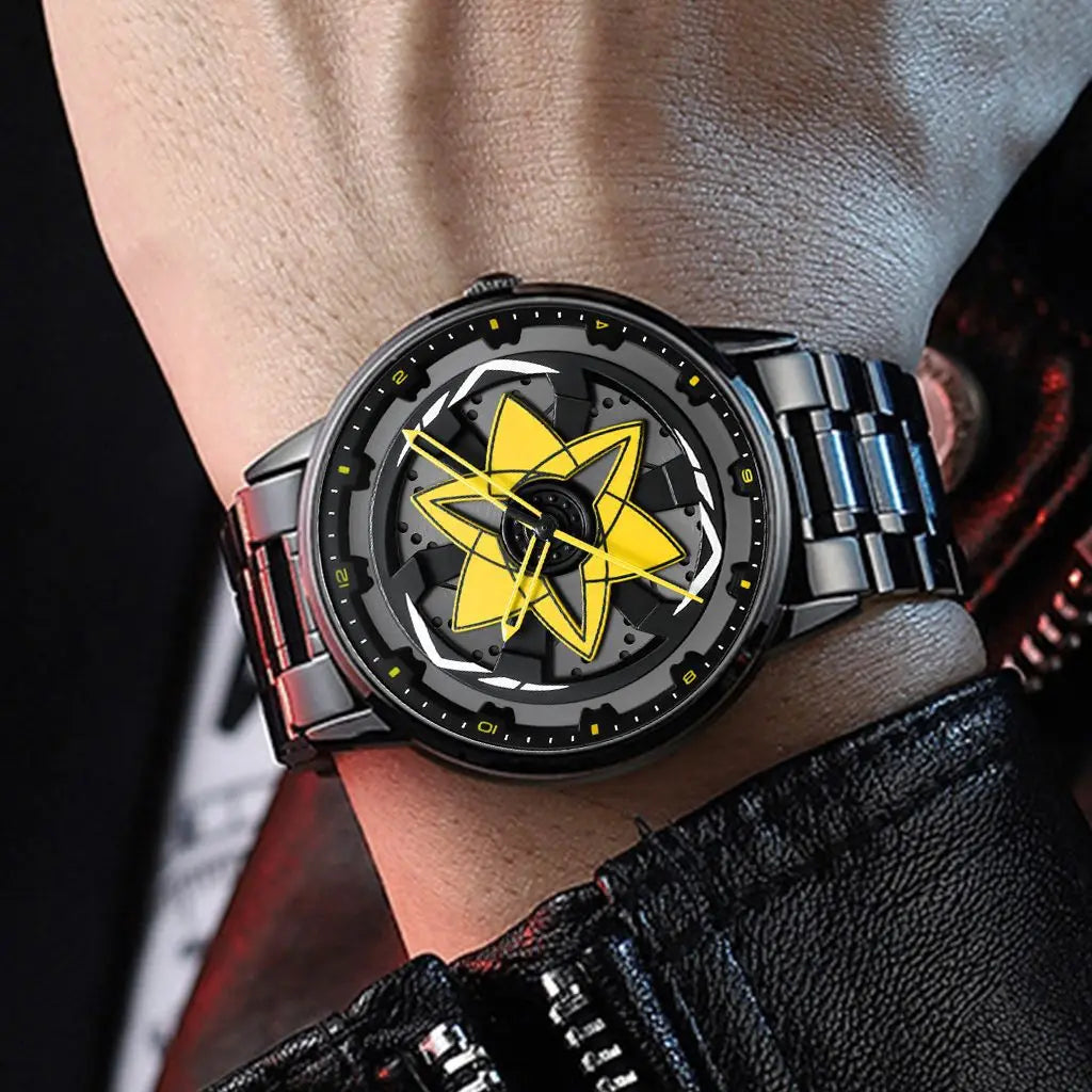 Naruto Anime - Sharingan Rotary Dial Watch – 3D Anime Quartz Waterproof Men’s Luxury Watch