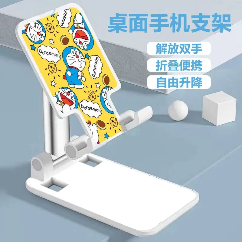 Doraemon mobile phone desktop stand cute personality portable folding lazy tablet telescopic universal holiday gift