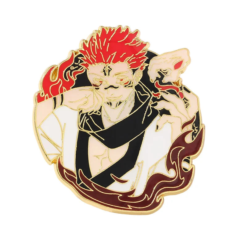 Anime Jujutsu Kaisen Badge Brooch Gojo Satoru Fushiguro Megumi Cosplay Metal Woman Man Pin Broochs Accessories
