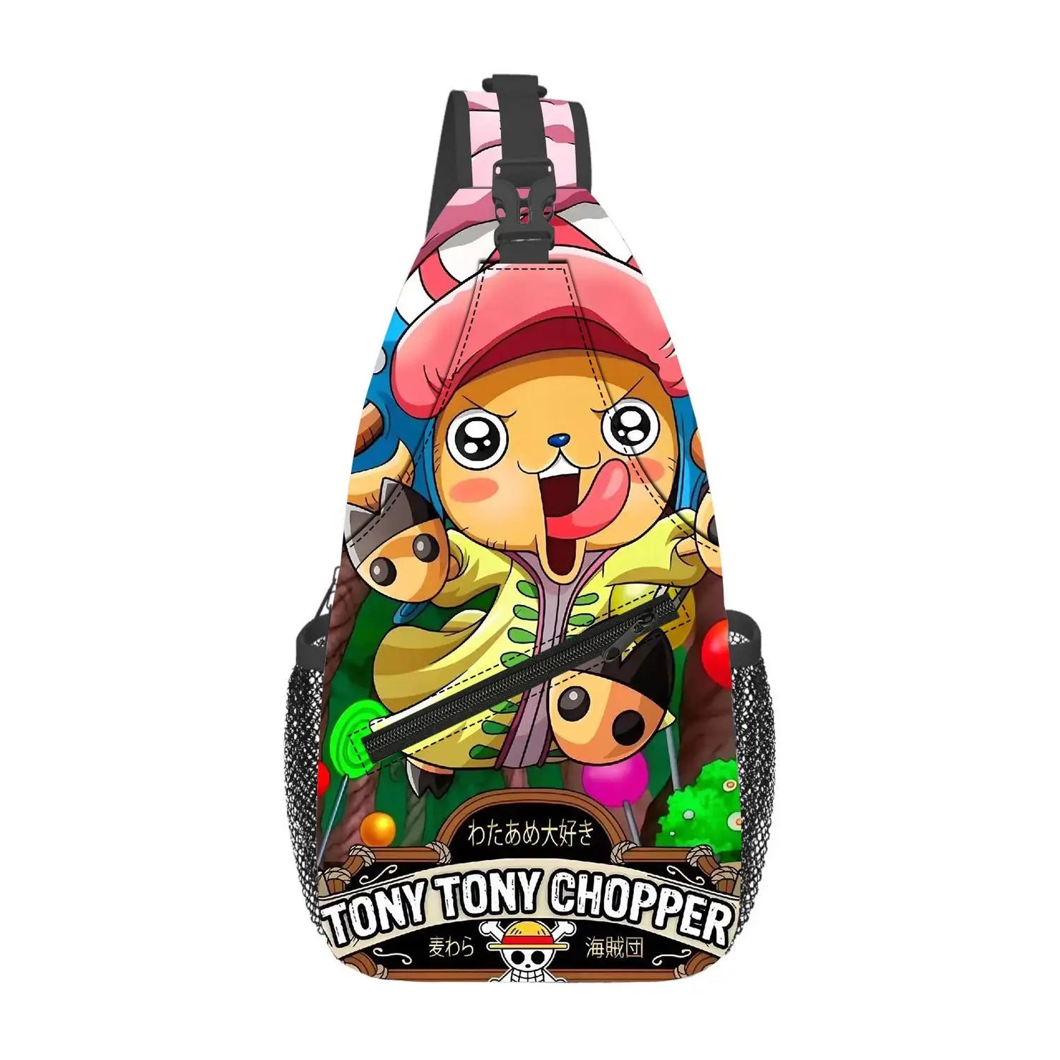 New One Piece Animation Peripheral Kawaii Chopper Portable Large Capacity Crossbody Bag Cute Creative Waist Bag Gift Wholesale