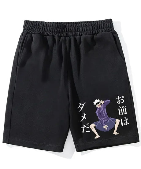 Anime Jujutsu Kaisen Workout Gym Shorts for Men Quick Dry Breathable Casual Athletic Shorts with Pockets Summer Running Short