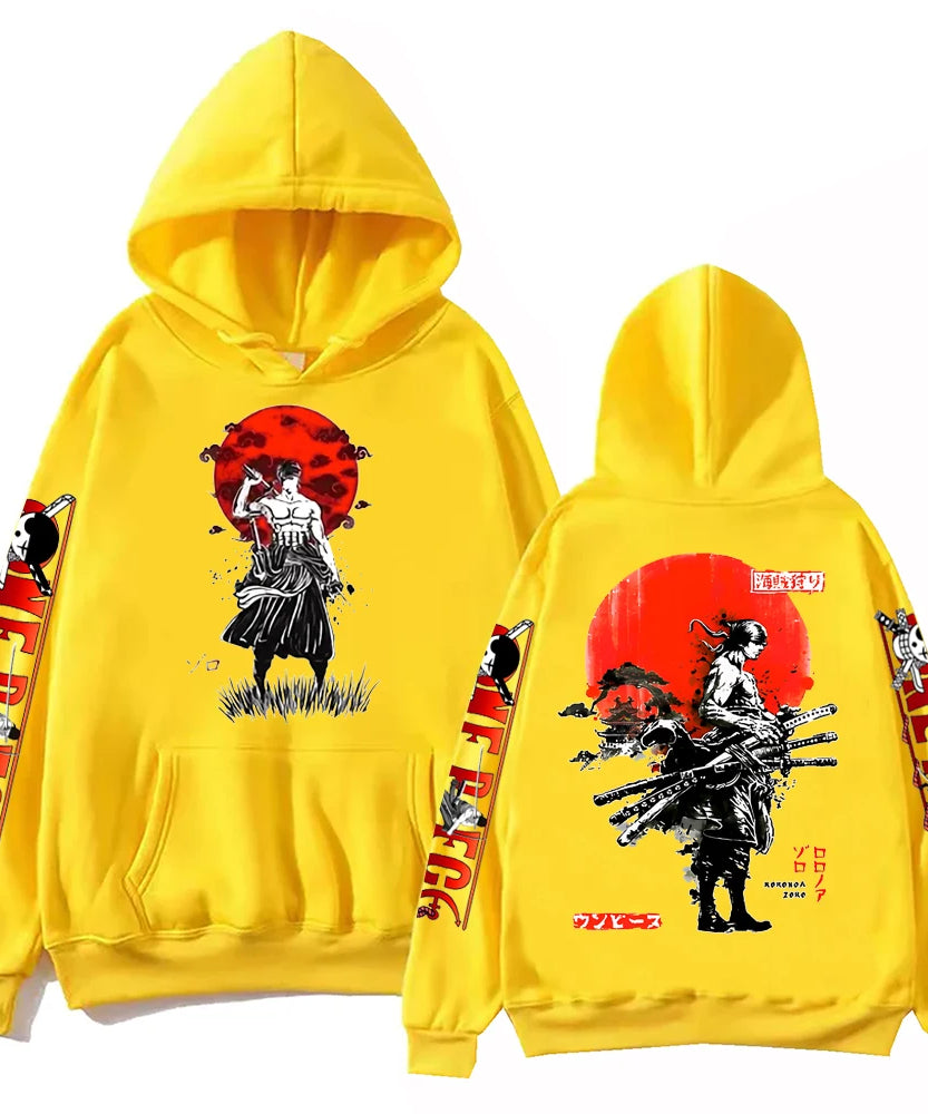 Hot Anime Zoro Hoodie Harajuku Hip Hop Pullover Tops Sweatshirt Gift