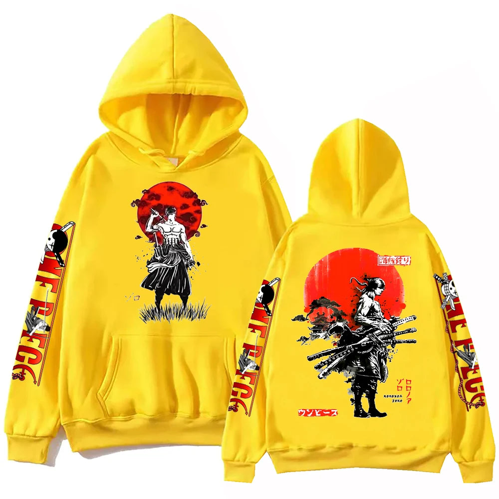 Hot Anime Zoro Hoodie Harajuku Hip Hop Pullover Tops Sweatshirt Gift
