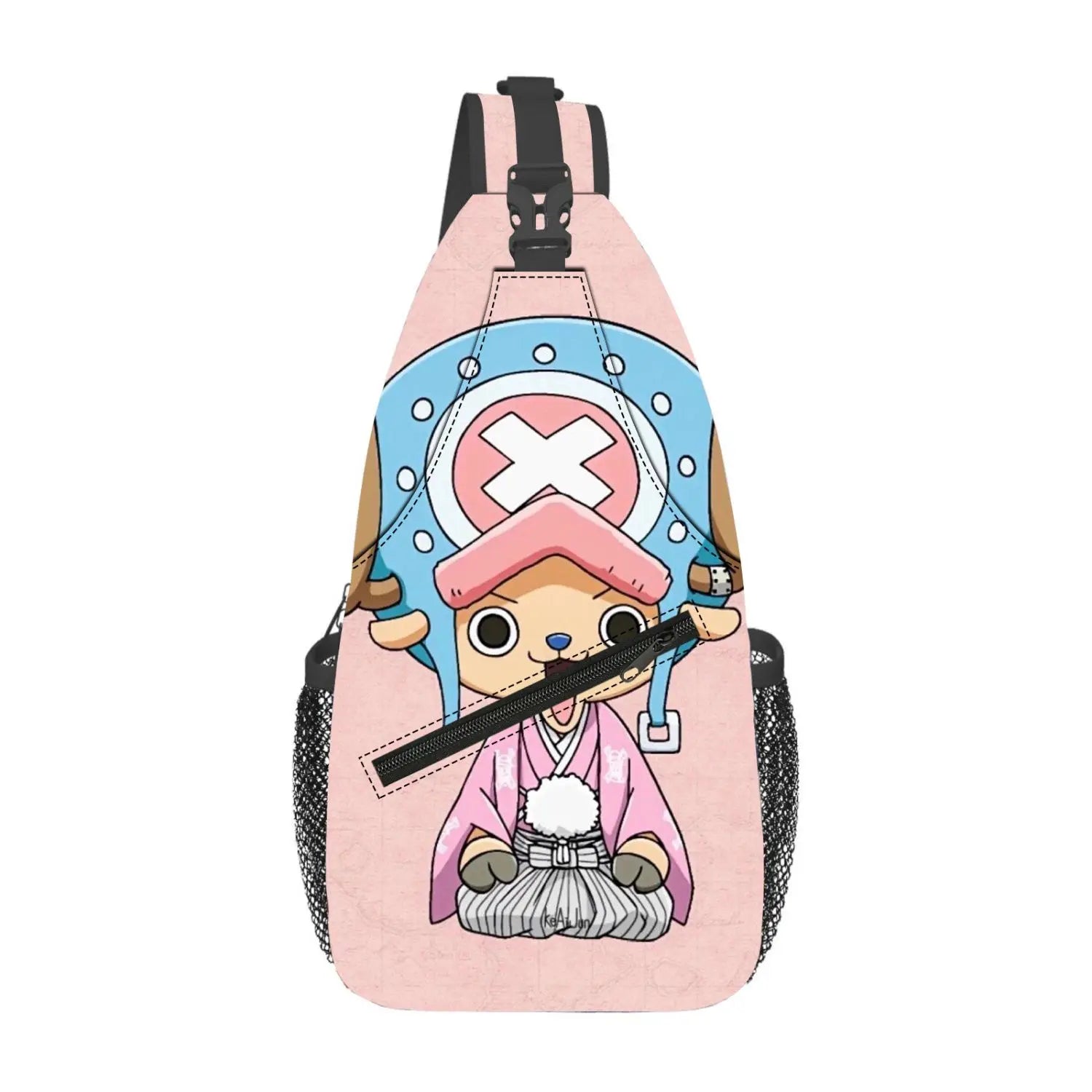 New One Piece Animation Peripheral Kawaii Chopper Portable Large Capacity Crossbody Bag Cute Creative Waist Bag Gift Wholesale