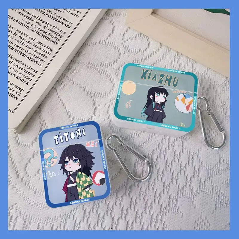 Demon Slayer Earphone Protective Case Anime Style New AirPods 3rd Gen Apple AirPods 2 Bluetooth Earphone Case Birthday Gift