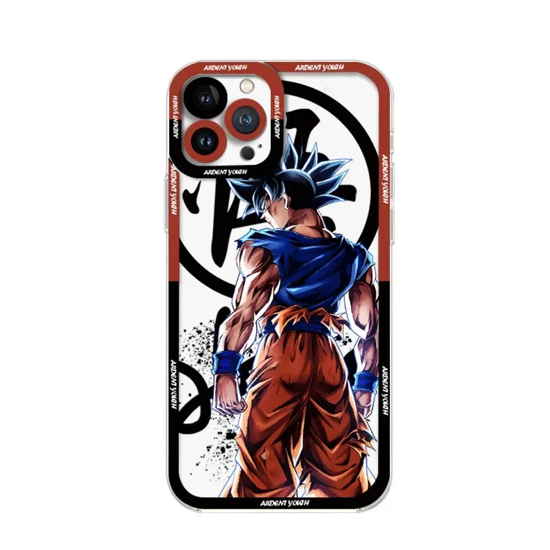 Dragon Ball Goku Phone Case for IPhone 14 13 12 11 15 Pro Max X XR XS Soft Shell Transparent Back Cover Saiyan Birthday Gift New