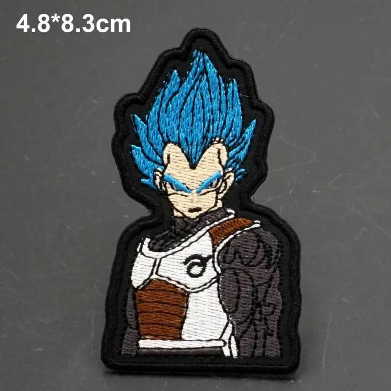 Dragon Ball Animation Peripherals Creative Kawaii Son Goku Vegeta Majin Buu Clothes Patches Embroidered Velcro Badges