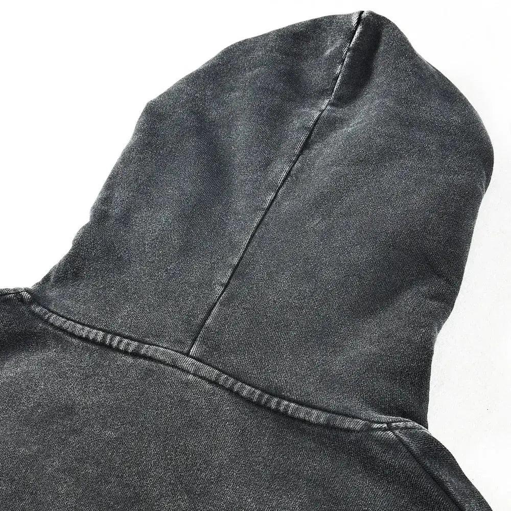 Spring Autumn Trendy Anime One Piece Oversized Hooded Sweatshirt Men Women Vintage Washed Streetwear Pullover Casual Y2k Clothes