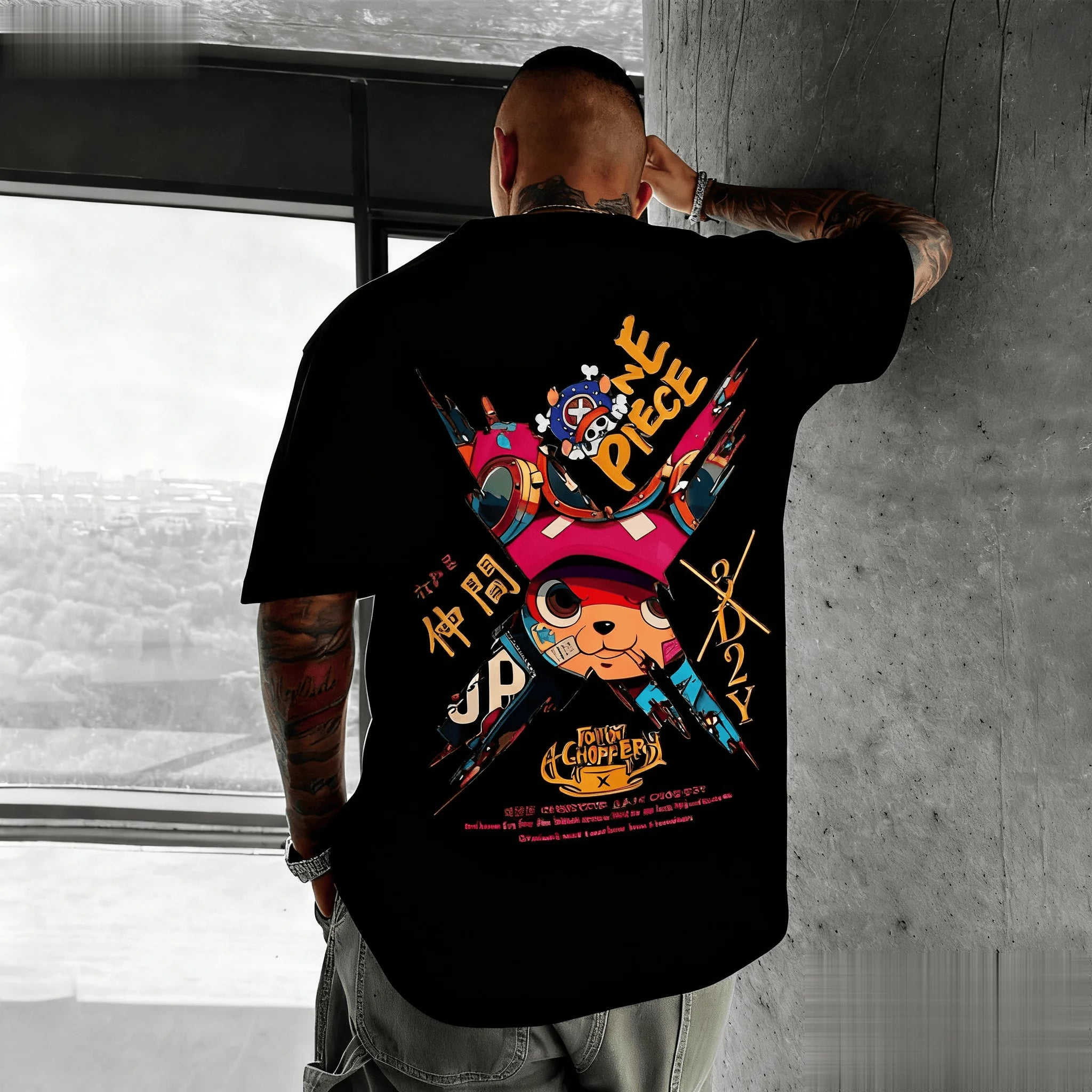 New One Piece Chopper Anime T Shirt Men Women Cotton Short Sleeve Tee Summer Cartoon Graphic Streetwear Casual Top Oversized Y2k