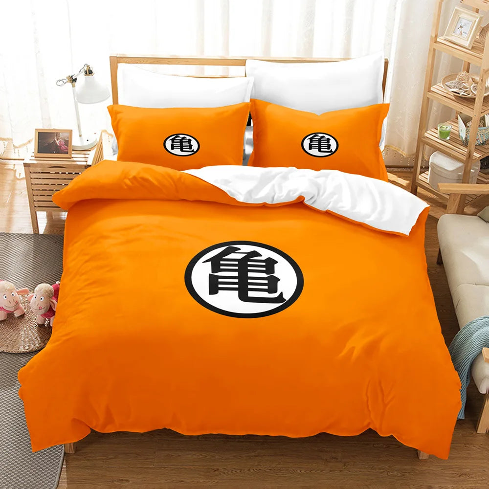 Anime Dragon Ball Duvet Comforter Quilt Cover Set Super Saiyan Bedding Set Anime Car Bed Bedroom Home Children Bedroom Gifts