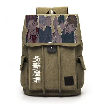 Jujutsu Kaisen Anime Backpack Cosplay Gojo Unisex Students School Bag Large Capacity Bookbag Laptop Travel Rucksack Outdoor Bag