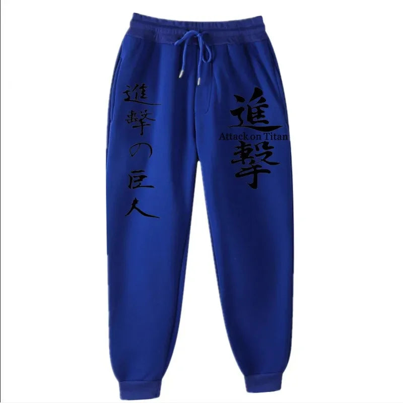Attack on Titan Fashion Printed Comfortable Running Pants Trendy Versatile Sports Pants Men's Spring and Autumn Trousers S-3XL