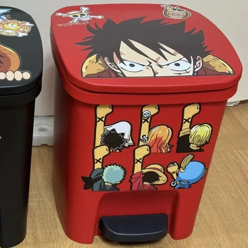 One Piece Luffy Zoro Trash Can Cute Home Large Large Capacity Creative Fashion Personality Portable Trash Can Kawaii