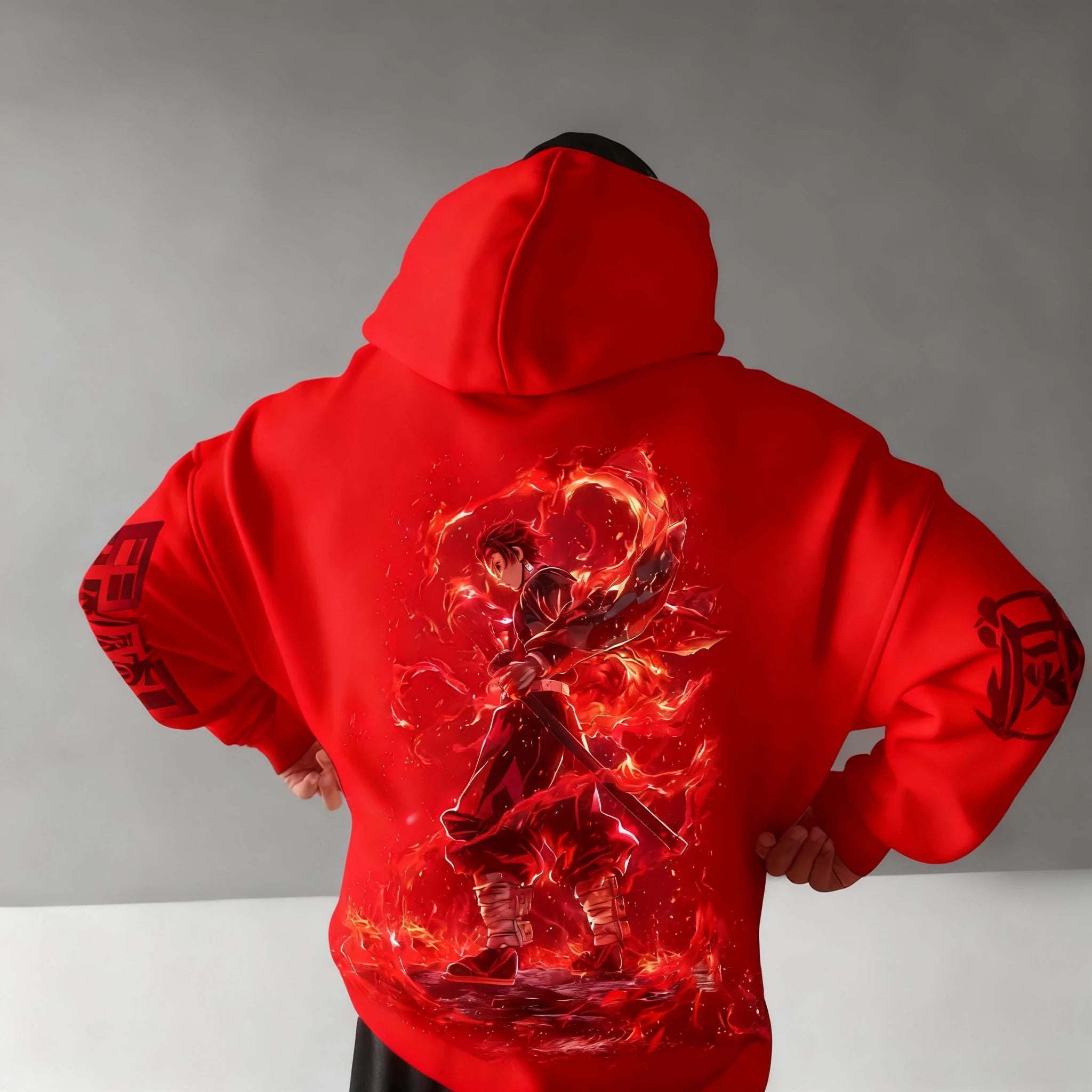 Demon Slayer Men's Hoodie Autumn/Winter New Cool Anime Printed Loose Casual Japanese Harajuku Parent Child Sweater Top
