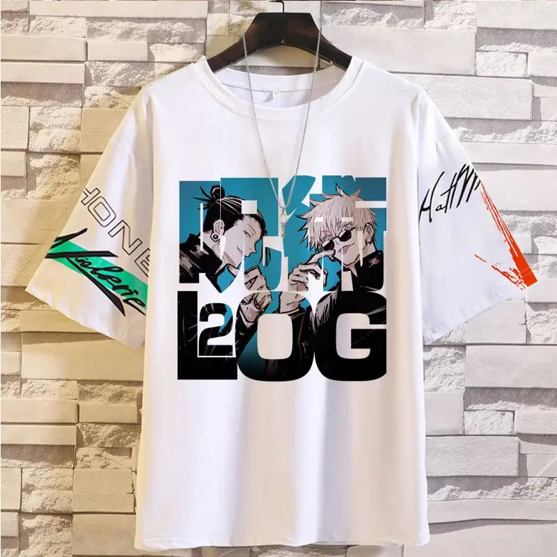 Anime Summer Jujutsu Kaisen T-Shirt Gojo Satoru Clothes Men and Women Fashion T Shirts Short Sleeves Casual Tops birthday gifts