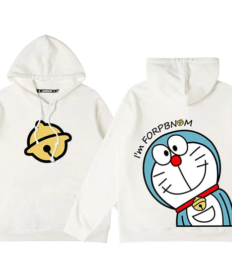 Doraemon Anime Hoodie – Cute Couple & Teen Pullover Jacket