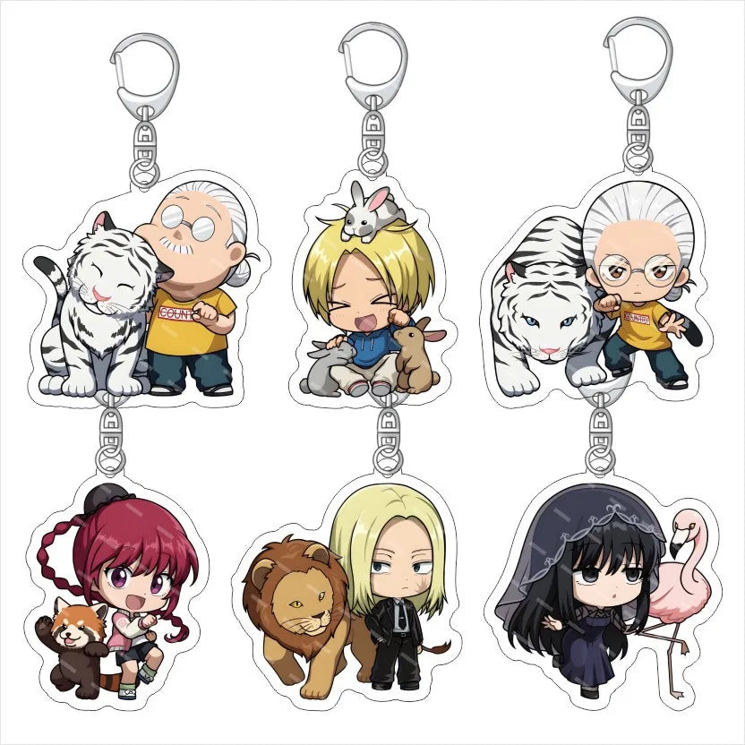 Anime Sakamoto Days NEW Acrylic Acrylic Fun Keychain Animation Related Product Girl Gift Key Chain Bag Charm Q version Pendant