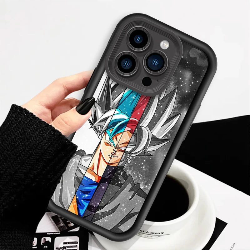 D-Dragon Ball Logo Japan Goku Eye Ladder For Apple iPhone 15 14 13 12 11 XS XR X Pro Max Plus Soft Phone Case