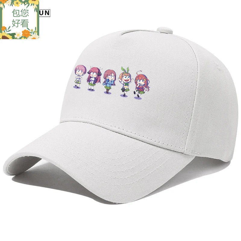 The Quintessential Quintuplets Nakano Ichika Nino Itsuki two-dimensional print hat men's and women's COS baseball cap present